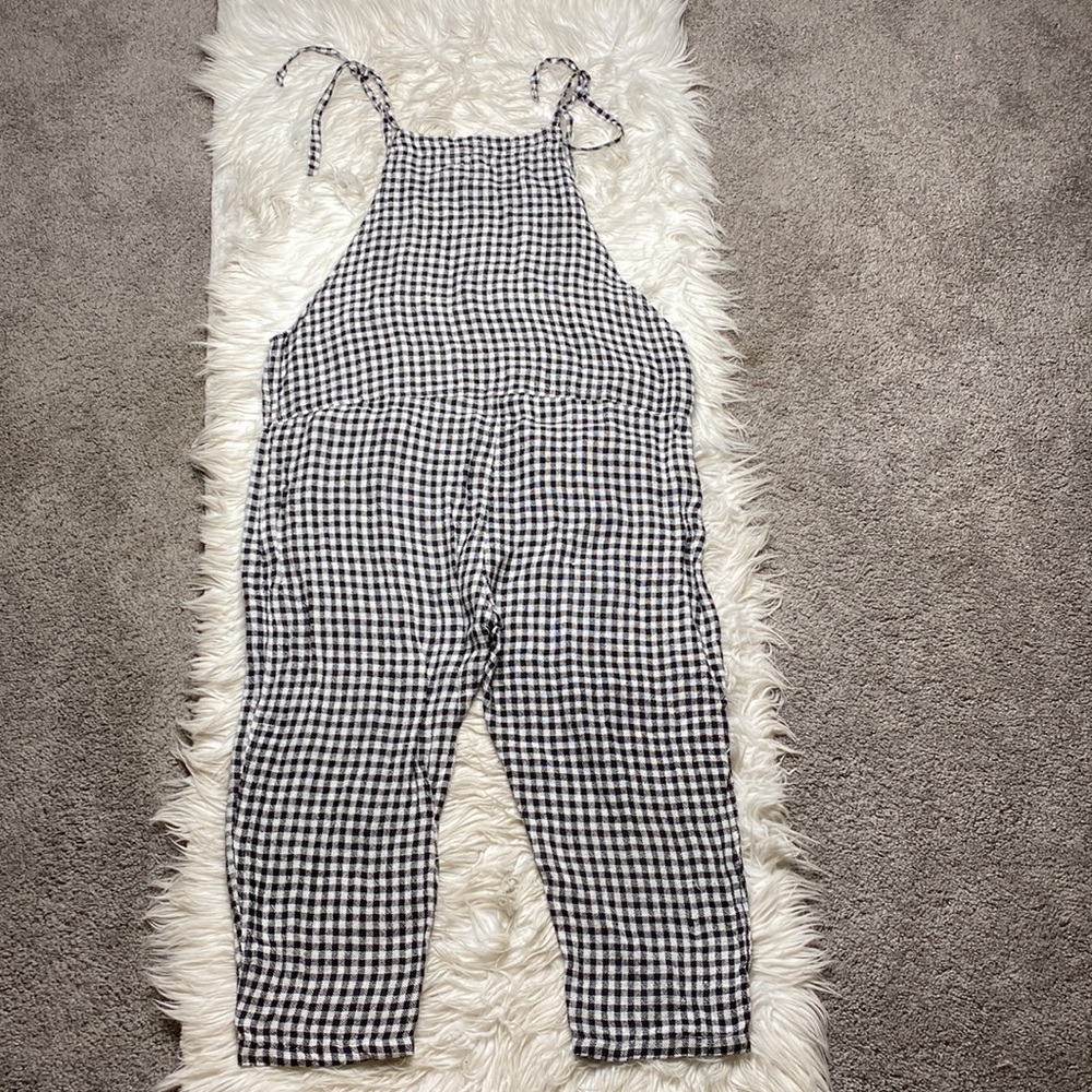 Meg by Design linen gingham dungarees overalls - Picture 4 of 10